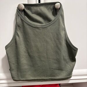 SHEIN Olive Green Crop Top
